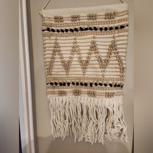 Boho chic wall rug hanger decor